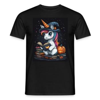 Cadeau d’Halloween Femmes Licorne Hommes Enfants - T-shirt homme - noir - Devant - AI Model Male 178 light (178cm)