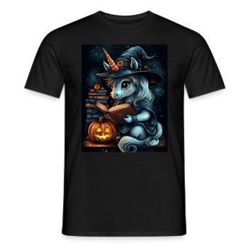 Cadeau d’Halloween Femmes Licorne Hommes Enfants - T-shirt homme - noir - Devant - AI Model Male 178 light (178cm)