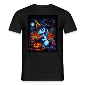 Cadeau d’Halloween Femmes Licorne Hommes Enfants - T-shirt homme - noir - Devant - AI Model Male 178 light (178cm)