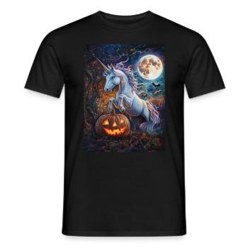 Cadeau d’Halloween Femmes Licorne Hommes Enfants - T-shirt homme - noir - Devant - AI Model Male 178 light (178cm)