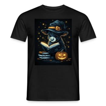 Halloween Cadeau Femmes Vache Hommes Enfants Décoration - T-shirt homme - noir - Devant - AI Model Male 178 light (178cm)
