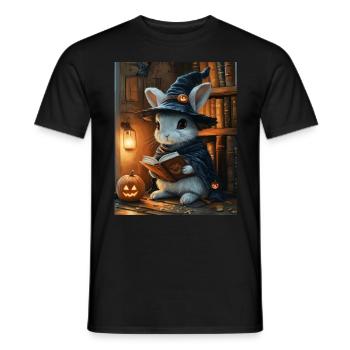 Cadeau d’Halloween Femmes Lapin Hommes Enfants Décoration - T-shirt homme - noir - Devant - AI Model Male 178 light (178cm)