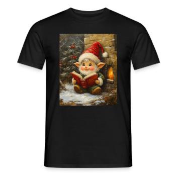 Christmas Elf Women Men Children Christmas - Men's T-Shirt - black - Front - AI Model Male 178 light (178cm)