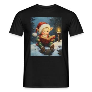 Christmas Elf Women Men Children Christmas - Men's T-Shirt - black - Front - AI Model Male 178 light (178cm)