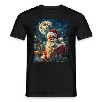Weihnachtsmann Frauen Männer Kinder Weihnachten - Männer T-Shirt - Schwarz - Vorne - AI Model Male 178 light (178cm)