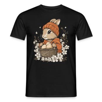 Easter Bunny Gift Easter Women Men Children - Men's T-Shirt - black - Front - AI Model Male 178 light (178cm)