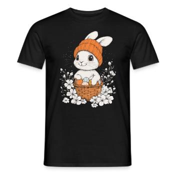 Easter Bunny Gift Easter Women Men Children - Men's T-Shirt - black - Front - AI Model Male 178 light (178cm)