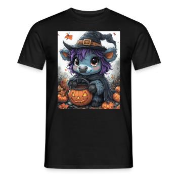Halloween Gift Women Cow Men Kids Decoration - Men's T-Shirt - black - Front - AI Model Male 178 light (178cm)