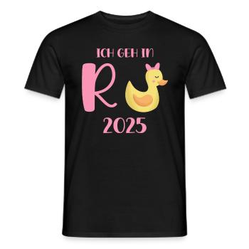 Duck Pension 2025 Pension Retirement Grandpa Grandma Pensioner - Men's T-Shirt - black - Front - AI Model Male 178 light (178cm)
