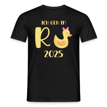 Duck Pension 2025 Pension Retirement Grandpa Grandma Pensioner - Men's T-Shirt - black - Front - AI Model Male 178 light (178cm)
