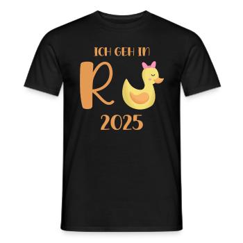 Duck Pension 2025 Pension Retirement Grandpa Grandma Pensioner - Men's T-Shirt - black - Front - AI Model Male 178 light (178cm)