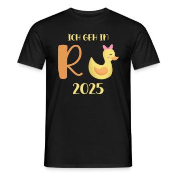 Duck Pension 2025 Pension Retirement Grandpa Grandma Pensioner - Men's T-Shirt - black - Front - AI Model Male 178 light (178cm)