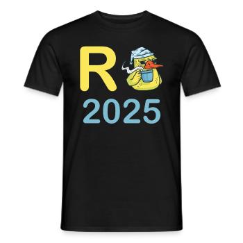 Duck Pension 2025 Pension Retirement Grandpa Grandma Pensioner - Men's T-Shirt - black - Front - AI Model Male 178 light (178cm)