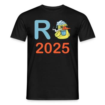 Duck Pension 2025 Pension Retirement Grandpa Grandma Pensioner - Men's T-Shirt - black - Front - AI Model Male 178 light (178cm)