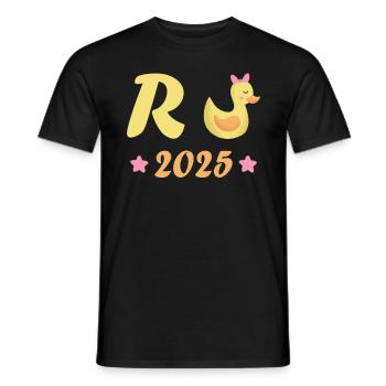 Duck Pension 2025 Pension Retirement Grandpa Grandma Pensioner - Men's T-Shirt - black - Front - AI Model Male 178 light (178cm)