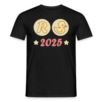 Duck Pension 2025 Pension Retirement Grandpa Grandma Pensioner - Men's T-Shirt - black - Front - AI Model Male 178 light (178cm)