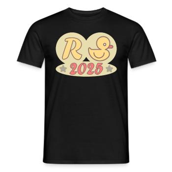 Duck Pension 2025 Pension Retirement Grandpa Grandma Pensioner - Men's T-Shirt - black - Front - AI Model Male 178 light (178cm)