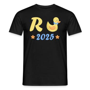 Duck Pension 2025 Pension Retirement Grandpa Grandma Pensioner - Men's T-Shirt - black - Front - AI Model Male 178 light (178cm)
