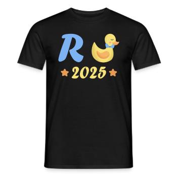 Duck Pension 2025 Pension Retirement Grandpa Grandma Pensioner - Men's T-Shirt - black - Front - AI Model Male 178 light (178cm)