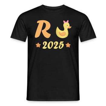 Duck Pension 2025 Pension Retirement Grandpa Grandma Pensioner - Men's T-Shirt - black - Front - AI Model Male 178 light (178cm)