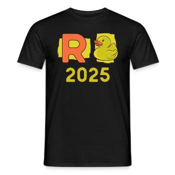 Duck Pension 2025 Pension Retirement Grandpa Grandma Pensioner - Men's T-Shirt - black - Front - AI Model Male 178 light (178cm)