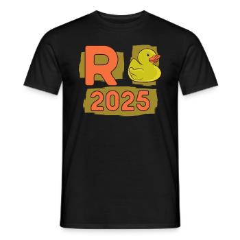 Duck Pension 2025 Pension Retirement Grandpa Grandma Pensioner - Men's T-Shirt - black - Front - AI Model Male 178 light (178cm)