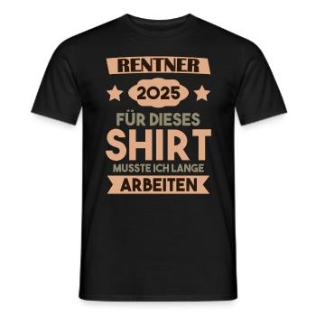Pension 2025 Cadeau Pension 2025 Retraite Papi - T-shirt homme - noir - Devant - AI Model Male 178 light (178cm)