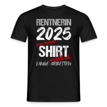 Pension 2025 Cadeau Pension 2025 Retraite Grand-mère - T-shirt homme - noir - Devant - AI Model Male 178 light (178cm)