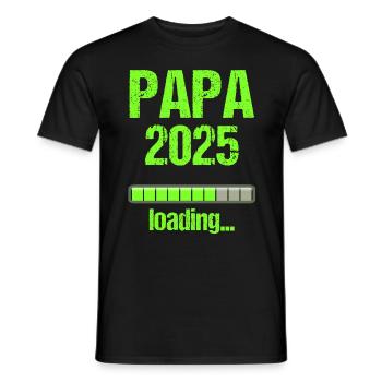 Dad 2025 Gift Men Men Father Pregnant - Men's T-Shirt - black - Front - AI Model Male 178 light (178cm)