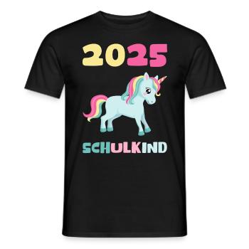 School Child 2025 Young Girls School Enrollment 2025 Decoration - Men's T-Shirt - black - Front - AI Model Male 178 light (178cm)