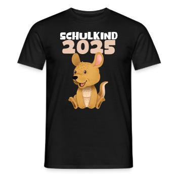 School Child 2025 Young Girls School Enrollment 2025 Decoration - Men's T-Shirt - black - Front - AI Model Male 178 light (178cm)