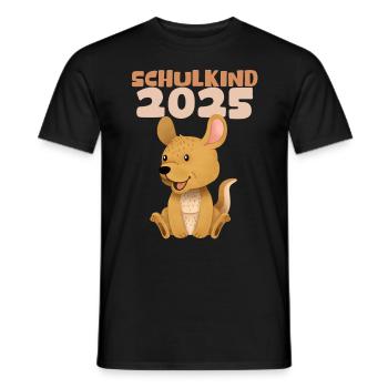 School Child 2025 Young Girls School Enrollment 2025 Decoration - Men's T-Shirt - black - Front - AI Model Male 178 light (178cm)
