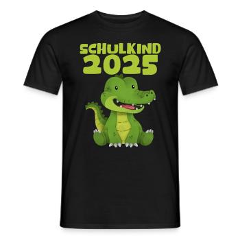 School Child 2025 Young Girls School Enrollment 2025 Decoration - Men's T-Shirt - black - Front - AI Model Male 178 light (178cm)