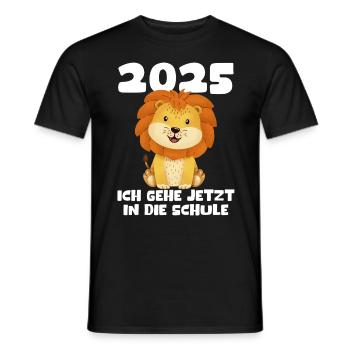 School Child 2025 Young Girls School Enrollment 2025 Decoration - Men's T-Shirt - black - Front - AI Model Male 178 light (178cm)