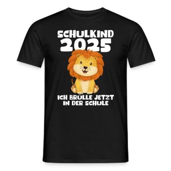 School Child 2025 Young Girls School Enrollment 2025 Decoration - Men's T-Shirt - black - Front - AI Model Male 178 light (178cm)