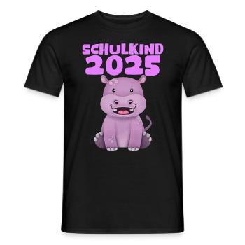 School Child 2025 Young Girls School Enrollment 2025 Decoration - Men's T-Shirt - black - Front - AI Model Male 178 light (178cm)