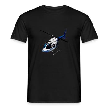 Hubschrauber - Männer T-Shirt - Schwarz - Vorne - AI Model Male 178 light (178cm)