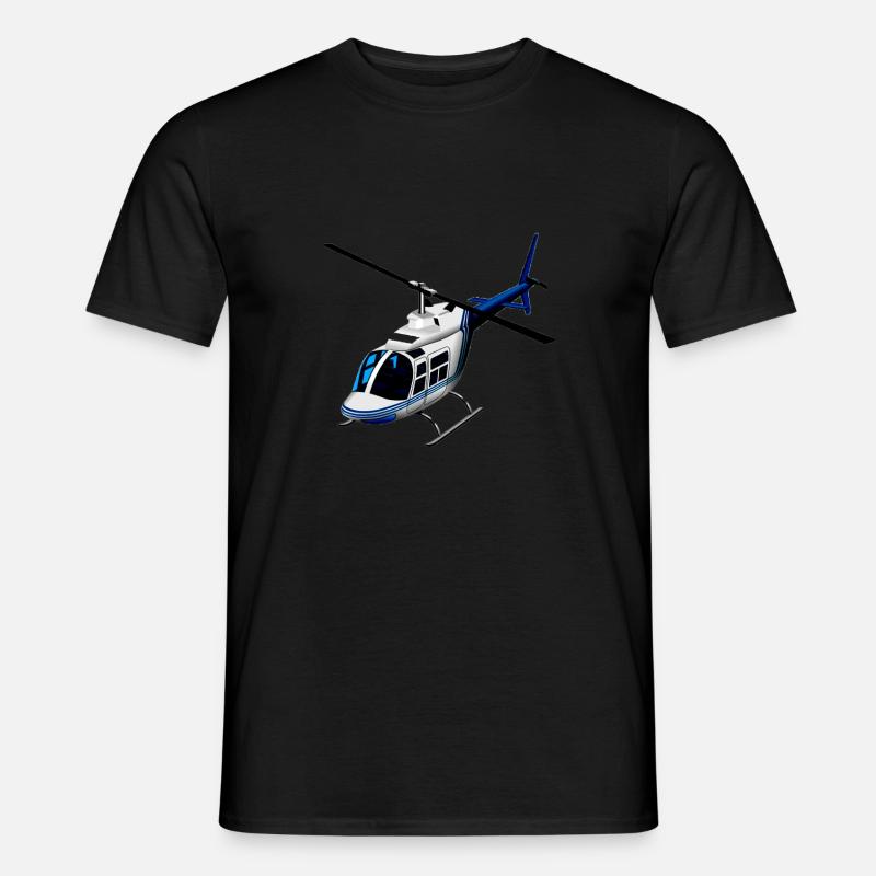 Hubschrauber - Männer T-Shirt - Schwarz