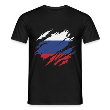 original russische - Männer T-Shirt - Schwarz - Vorne - AI Model Male 178 light (178cm)
