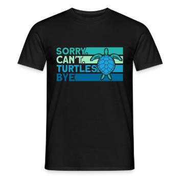 Turtle Sea turtles Turtles Liebha - Men's T-Shirt - black - Front - AI Model Male 178 light (178cm)