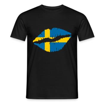 Schweden - Männer T-Shirt - Schwarz - Vorne - AI Model Male 178 light (178cm)