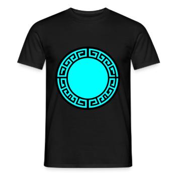 Greek Symbol Circle Sparta - Men's T-Shirt - black - Front - AI Model Male 178 light (178cm)
