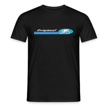 Vélo de course Rétro Design - T-shirt homme - noir - Devant - AI Model Male 178 light (178cm)