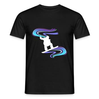 Snowboard Snowboarder blanc tourbillon - T-shirt homme - noir - Devant - AI Model Male 178 light (178cm)