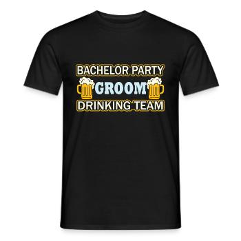 Marriage Bride Groom Bachelor Bachelorette Party - Men's T-Shirt - black - Front - AI Model Male 178 light (178cm)