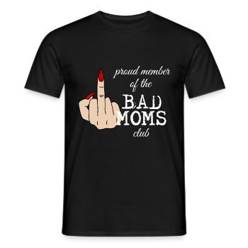 Fier membre du Bad Moms Club Middle Finger - T-shirt homme - noir - Devant - AI Model Male 178 light (178cm)