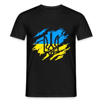 Ukraine Solidarität - Männer T-Shirt - Schwarz - Vorne - AI Model Male 178 light (178cm)
