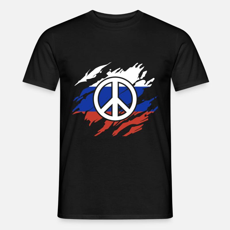 Solidarité avec la Russie - T-shirt homme - noir