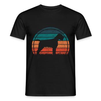 Griffon Korthals Pointing Dog Vintage Retro - Men's T-Shirt - black - Front - AI Model Male 178 light (178cm)