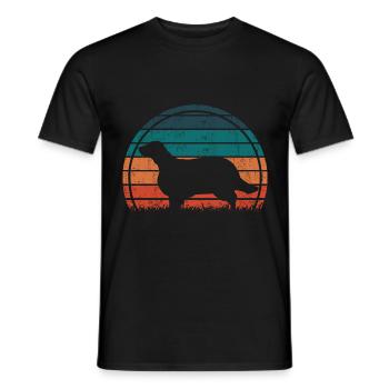 Cavalier King Charles Spaniel Maman Vintage Rétro - T-shirt homme - noir - Devant - AI Model Male 178 light (178cm)